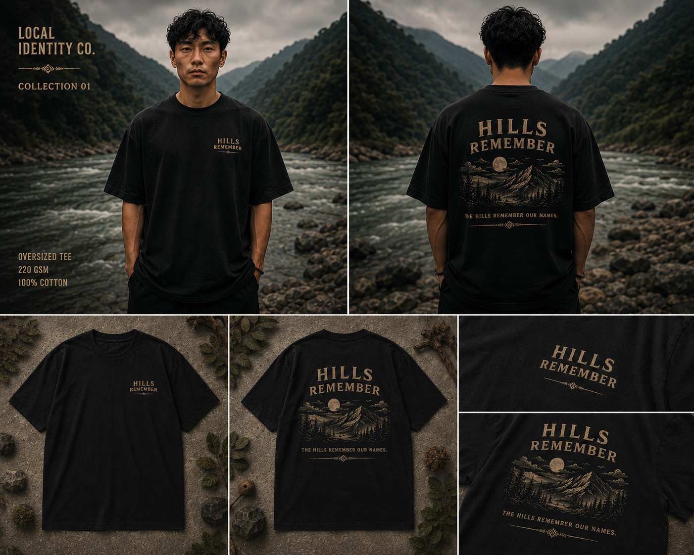 Hills Remember Premium Oversized Tee
